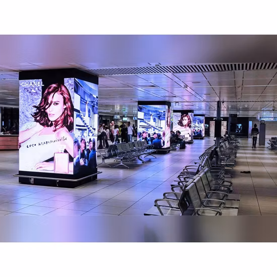 Front Service P3.91 Indoor Fixed Square Pillar Cube Video Wall LED Screen Display