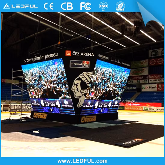 Full Color DIP P10 Advertising LED Football Stadium Perimeter Display