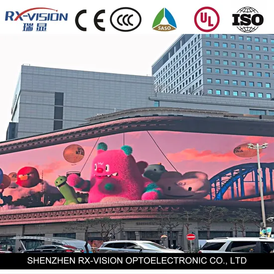 P6mm High Brightness Full Color Advertising Front Service Outdoor Fixed LED Display for Wall Mounting